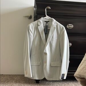 Banana Republic Gray Suit Jacket Notched Lapels Formal